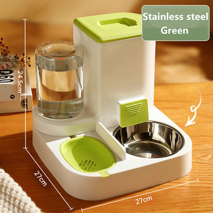 Automatic Cat Feeder Pet Bowls Dispenser Stainless Steel Bowls Cat Dog Pet Feeder Automatic - Free Shipping - aurelia-clothing-8955