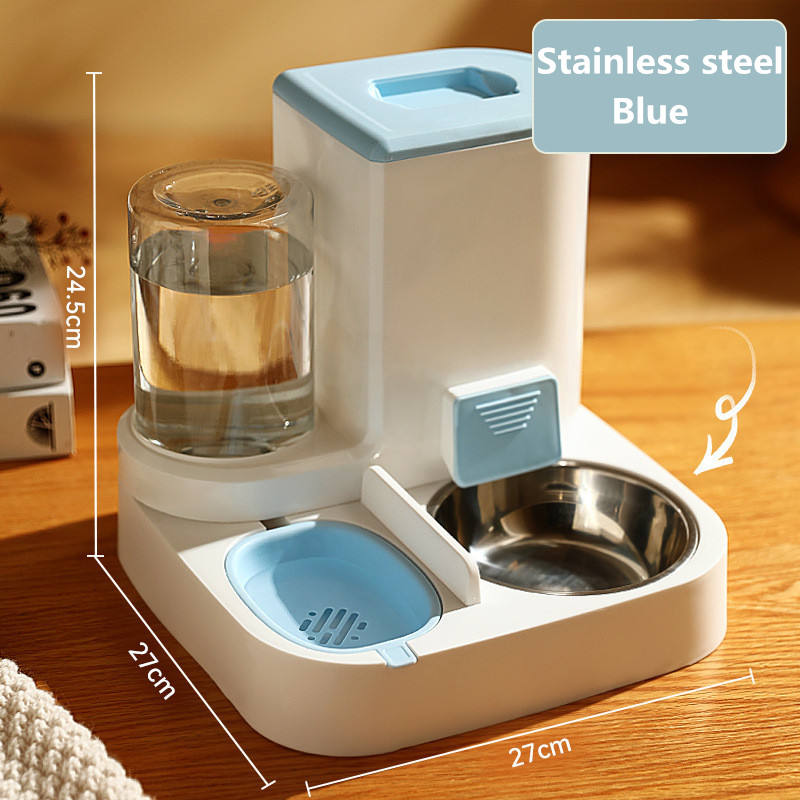 Automatic Cat Feeder Pet Bowls Dispenser Stainless Steel Bowls Cat Dog Pet Feeder Automatic - Free Shipping - aurelia-clothing-8955