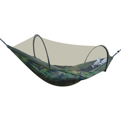 Automatic Quick Opening Mosquito Net Hammock Outdoor Camping Pole Mosquito Net Hammock Anti Roll Nylon Hammock - Free Shipping - aurelia-clothing-8955