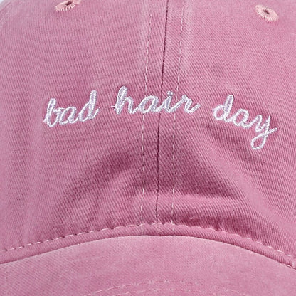 Bad Hair Day Cap Washed Baseball Cap Women Men Hat Cap Casual Snapback Letter Dad Hat Summer Cotton Adjustable Bone Male - Free Shipping - aurelia-clothing-8955