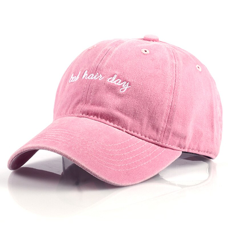 Bad Hair Day Cap Washed Baseball Cap Women Men Hat Cap Casual Snapback Letter Dad Hat Summer Cotton Adjustable Bone Male - Free Shipping - aurelia-clothing-8955
