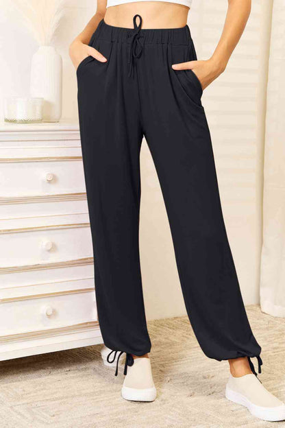 Basic Bae Full Size Soft Rayon Drawstring Waist Pants with Pockets - aurelia-clothing-8955