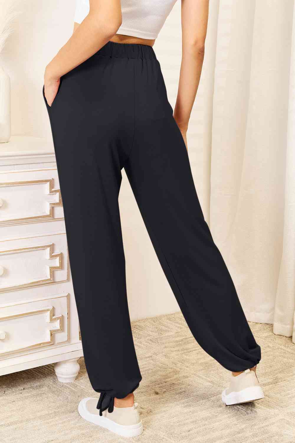 Basic Bae Full Size Soft Rayon Drawstring Waist Pants with Pockets - aurelia-clothing-8955