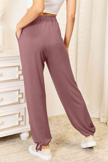 Basic Bae Full Size Soft Rayon Drawstring Waist Pants with Pockets - aurelia-clothing-8955
