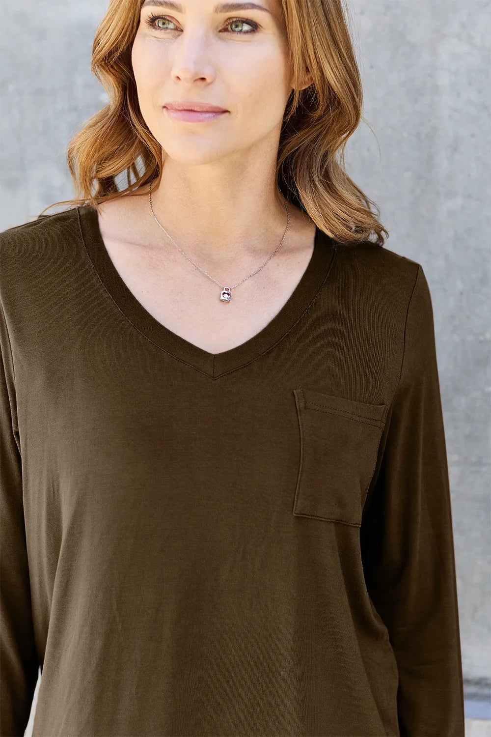 Basic Bae Full Size V-Neck Long Sleeve Top-Free Shipping - aurelia-clothing-8955