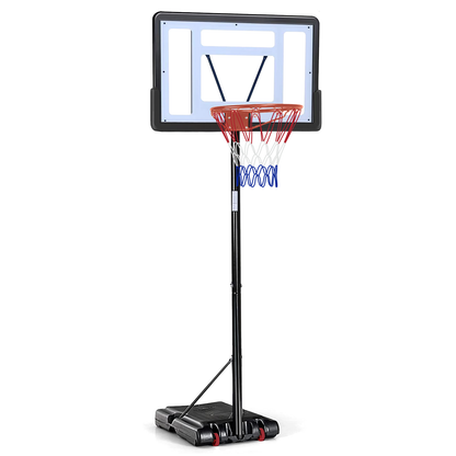 Basketball Hoop Outdoor 5.2 Ft to 6.8Ft Adjustable Basketball Goal with 32 - Free Shipping - aurelia-clothing-8955
