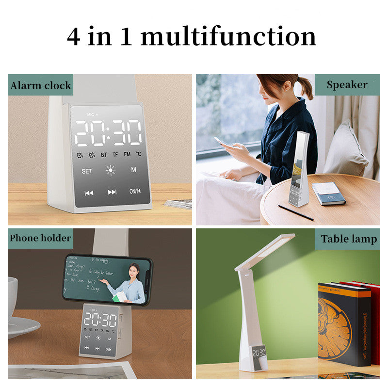 Bluetooth Speaker Eye Protection Lamp Alarm Clock Audio Student Desktop Multi-Function Desk Lamp - Free Shipping - aurelia-clothing-8955