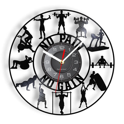 Bodybuilding Kettlebell GYM Sign Wall Clock - Free Shipping - aurelia-clothing-8955