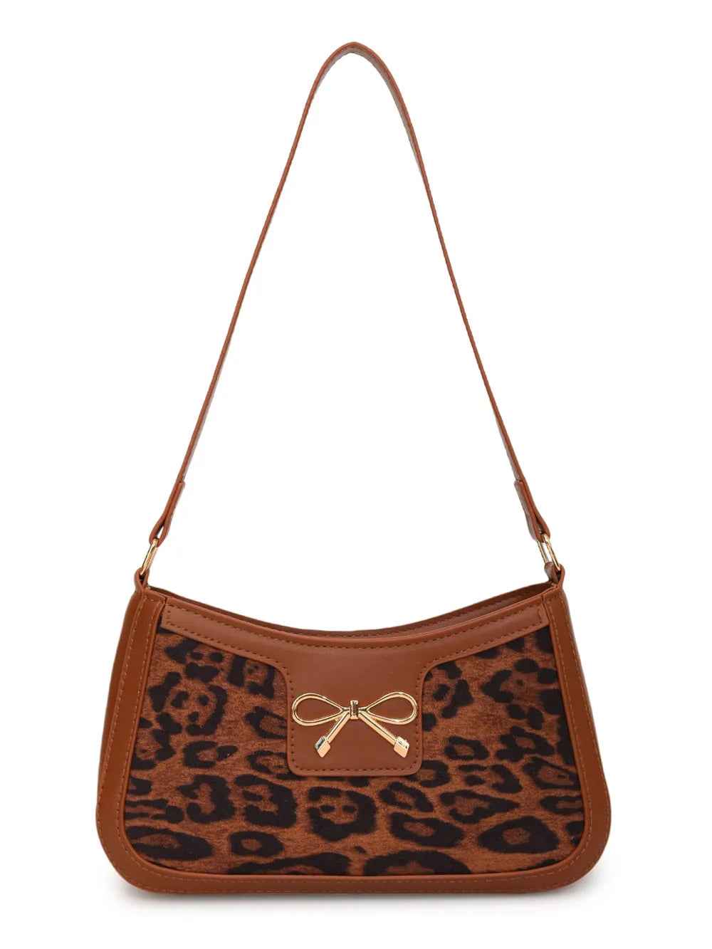 Bow Leopard PU Leather Handbag-Free Shipping - aurelia-clothing-8955