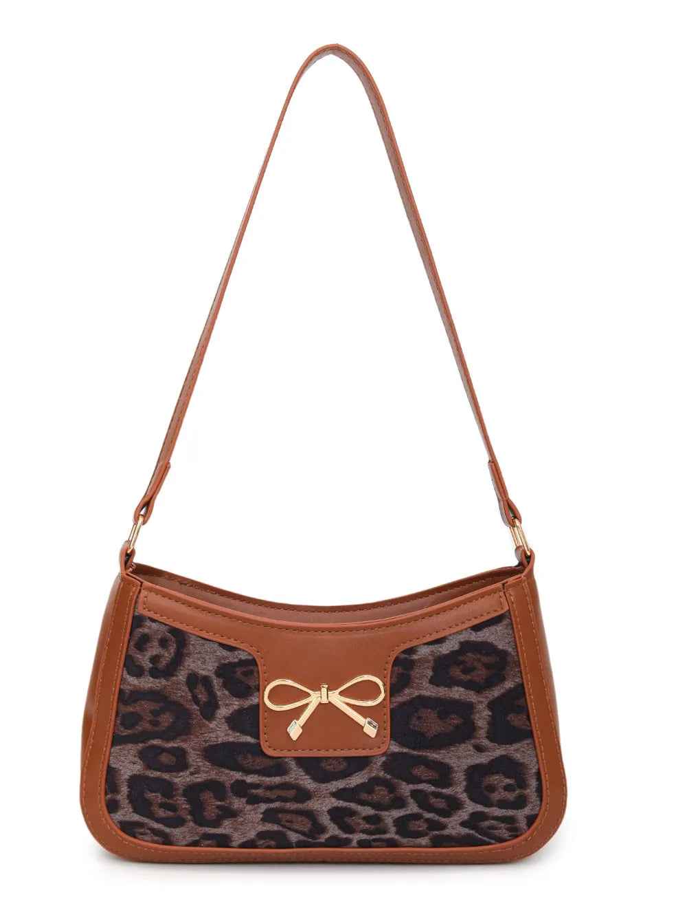 Bow Leopard PU Leather Handbag-Free Shipping - aurelia-clothing-8955