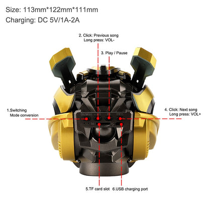 Bumblebee Helmet Wireless Bluetooth Speaker-Free Shipping - aurelia-clothing-8955