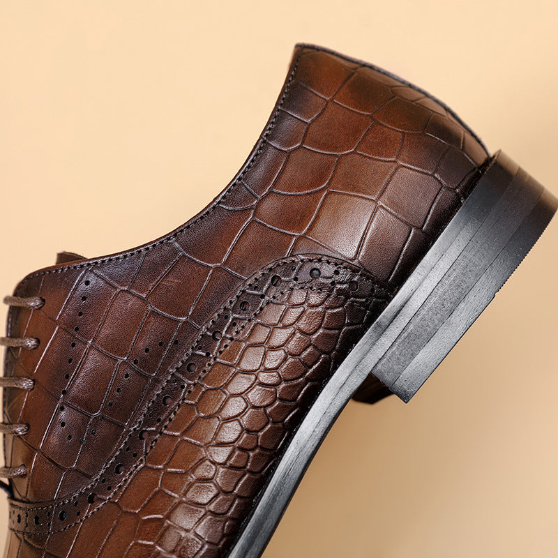 Business fashion oxford formal leather soft walking style dress shoes - Free Shipping - aurelia-clothing-8955