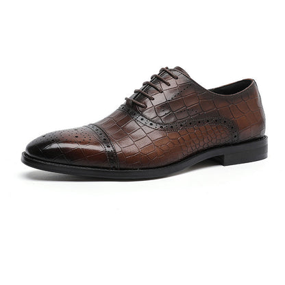 Business fashion oxford formal leather soft walking style dress shoes - Free Shipping - aurelia-clothing-8955