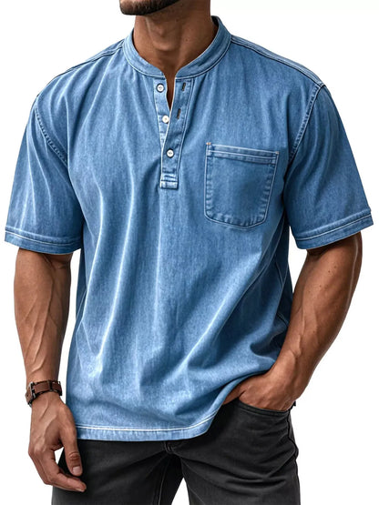 Button Detail Short Sleeve Top Plus Size-Free Shipping - aurelia-clothing-8955