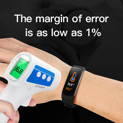 C6T Temperature Measurement Smart Bracelet Blood Pressure Heart Rate Meter Pedometer Watch Sports Bracelet - Free Shipping - aurelia-clothing-8955