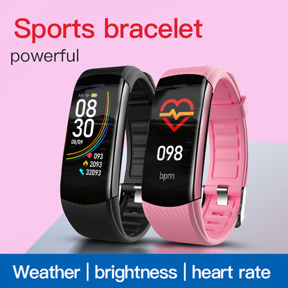 C6T Temperature Measurement Smart Bracelet Blood Pressure Heart Rate Meter Pedometer Watch Sports Bracelet - Free Shipping - aurelia-clothing-8955