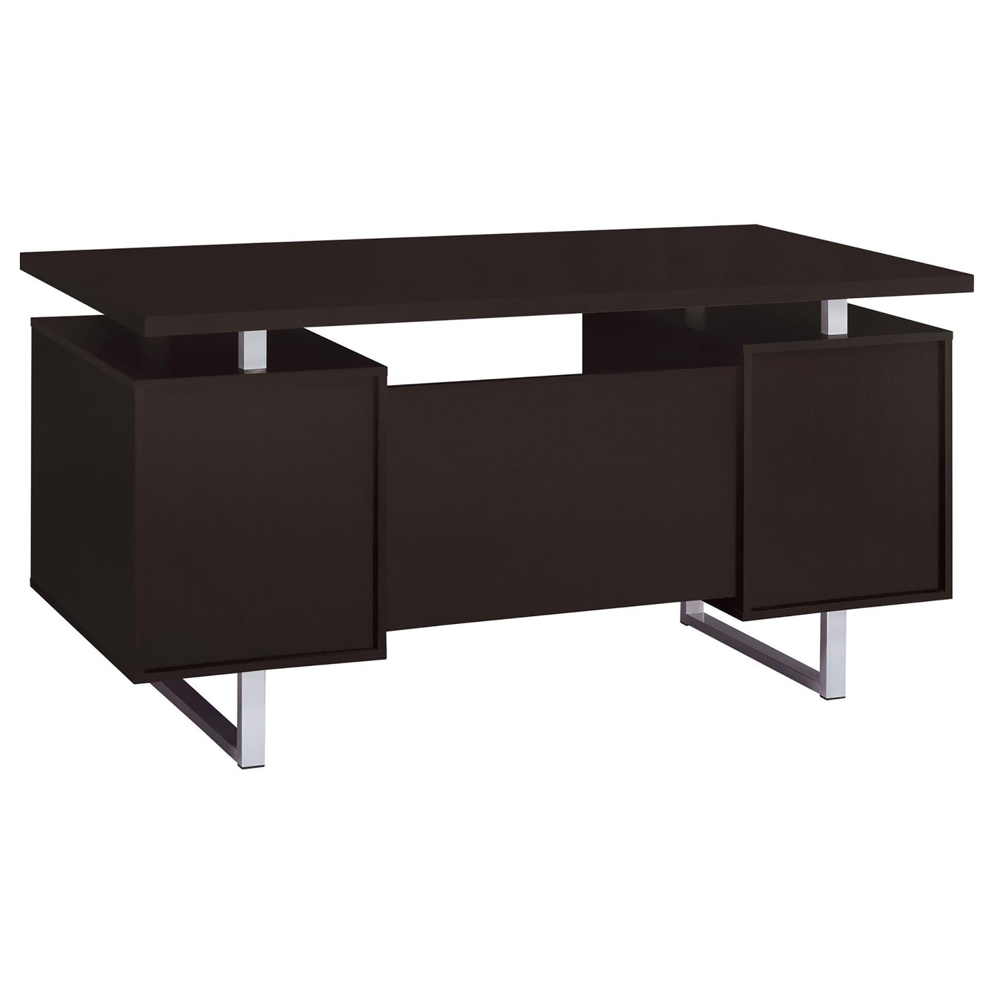Cappuccino 2-drawer Floating Top Office Desk - Free Shipping - aurelia-clothing-8955