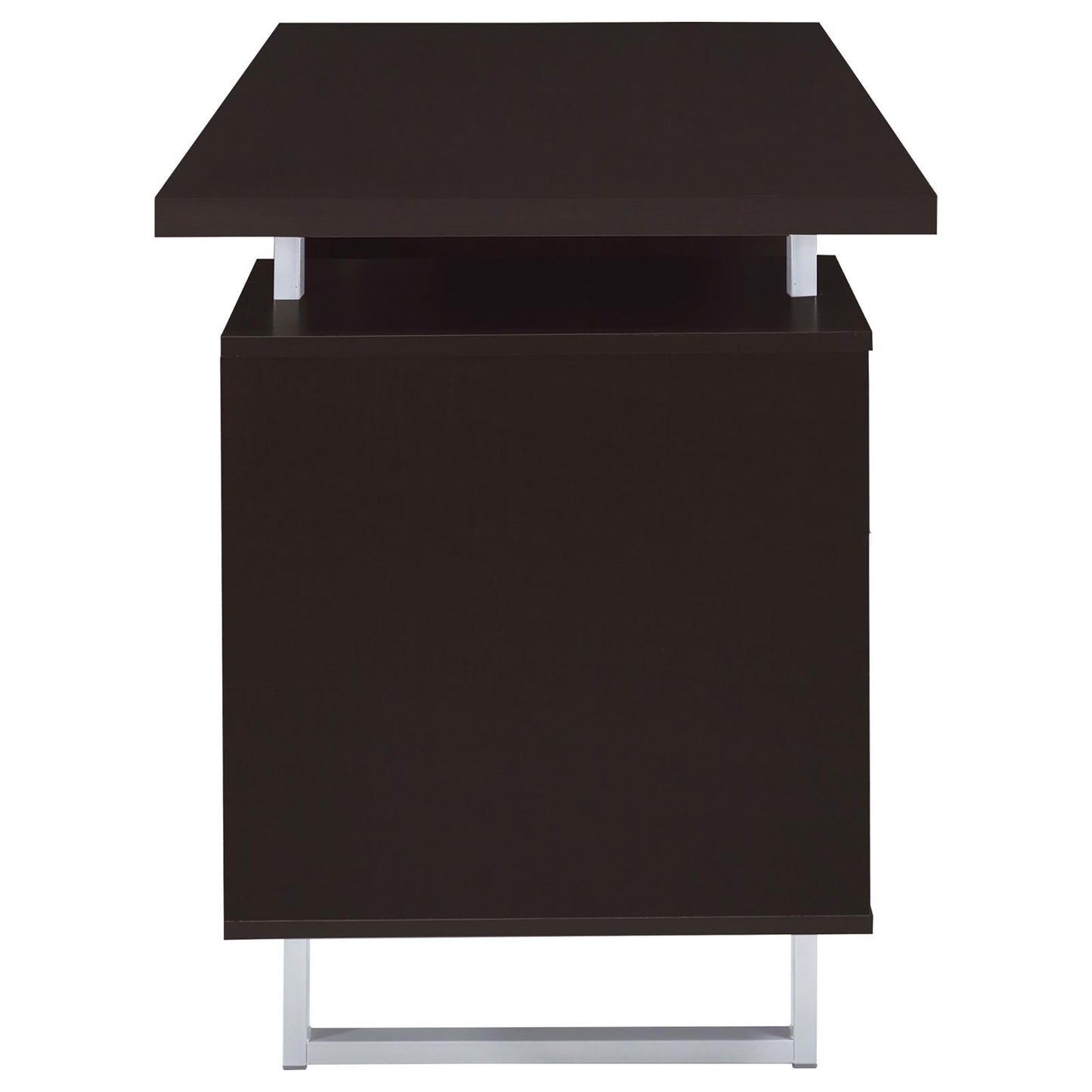 Cappuccino 2-drawer Floating Top Office Desk - Free Shipping - aurelia-clothing-8955