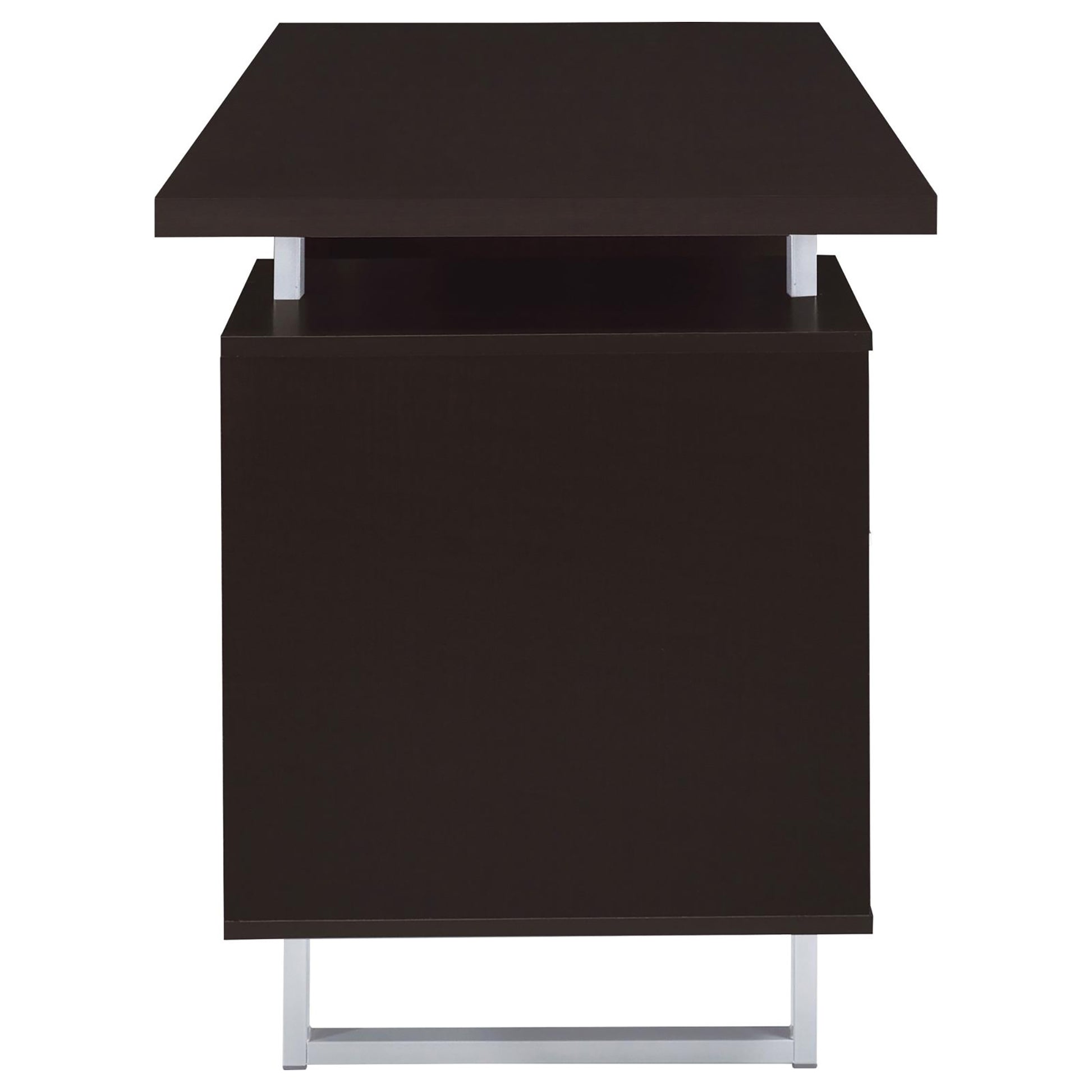 Cappuccino 2-drawer Floating Top Office Desk - Free Shipping - aurelia-clothing-8955
