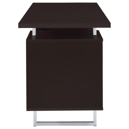 Cappuccino 2-drawer Floating Top Office Desk - Free Shipping - aurelia-clothing-8955