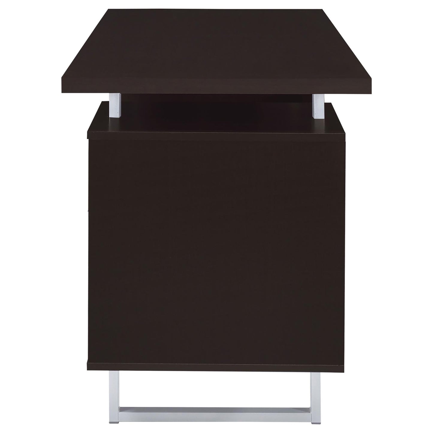 Cappuccino 2-drawer Floating Top Office Desk - Free Shipping - aurelia-clothing-8955