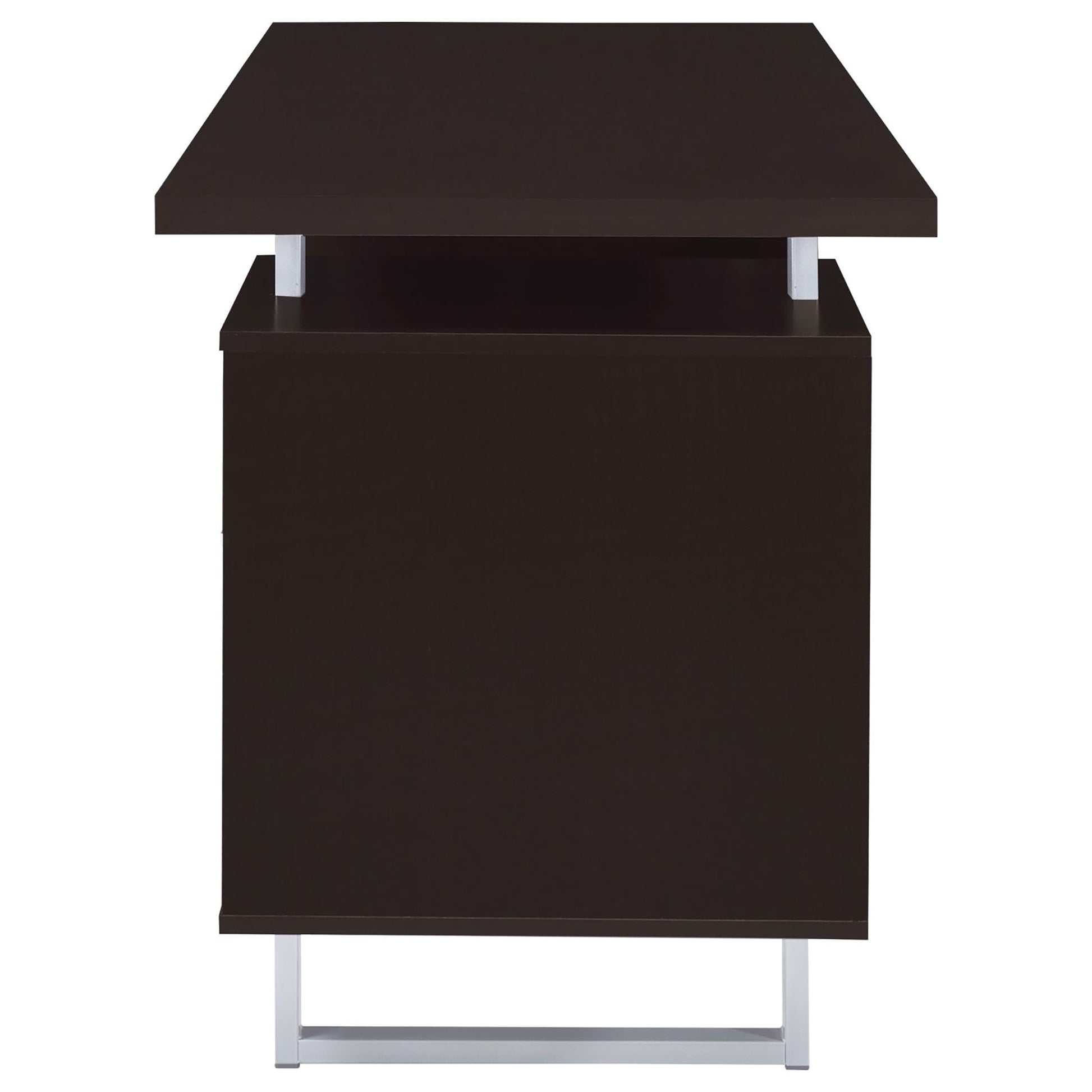 Cappuccino 2-drawer Floating Top Office Desk - Free Shipping - aurelia-clothing-8955