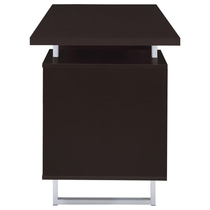 Cappuccino 2-drawer Floating Top Office Desk - Free Shipping - aurelia-clothing-8955