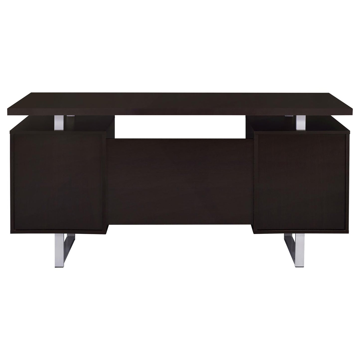 Cappuccino 2-drawer Floating Top Office Desk - Free Shipping - aurelia-clothing-8955