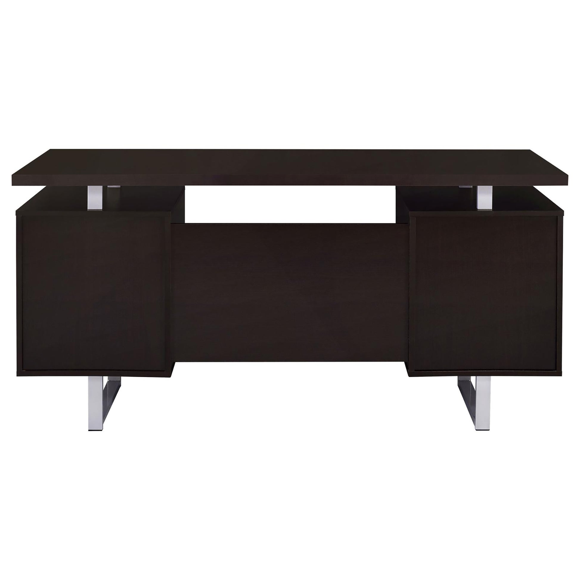 Cappuccino 2-drawer Floating Top Office Desk - Free Shipping - aurelia-clothing-8955