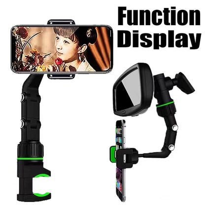 Car Phone Holder Multifunctional 360 Degree Rotatable Auto Rearview Mirror Seat Hanging Clip Bracket Cell Phone Holder for Car - Free Shipping - aurelia-clothing-8955