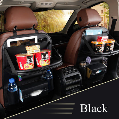 Car Seat Back Bag Folding Table Organizer Pad Drink Chair Storage Pocket Box Travel Stowing Tidying Automobile Accessories - Free Shipping - aurelia-clothing-8955