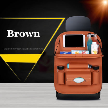 Car Seat Back Bag Folding Table Organizer Pad Drink Chair Storage Pocket Box Travel Stowing Tidying Automobile Accessories - Free Shipping - aurelia-clothing-8955