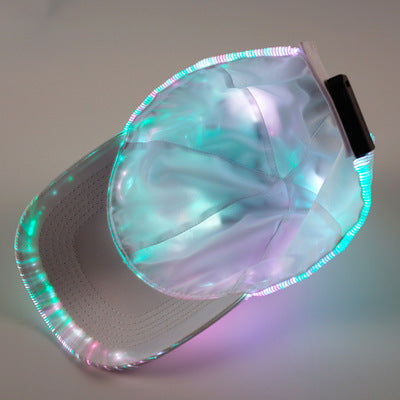 Christmas Gift LED Optical Fiber Luminous Hat Black And White Luminous Hat Outdoor LED Baseball Cap - Free Shipping - aurelia-clothing-8955