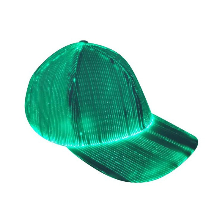 Christmas Gift LED Optical Fiber Luminous Hat Black And White Luminous Hat Outdoor LED Baseball Cap - Free Shipping - aurelia-clothing-8955