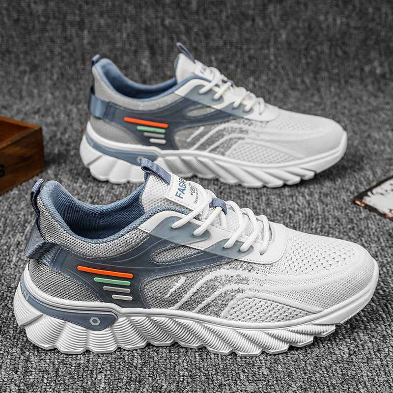 Coconut Mens Shoes Summer Breathable Mesh Shoes Mens Korean Version Versatile Thick Sole Sports Casual Running Shoes - Free Shipping - aurelia-clothing-8955