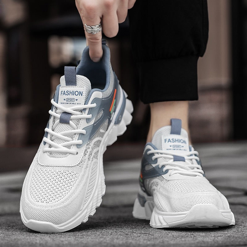 Coconut Mens Shoes Summer Breathable Mesh Shoes Mens Korean Version Versatile Thick Sole Sports Casual Running Shoes - Free Shipping - aurelia-clothing-8955