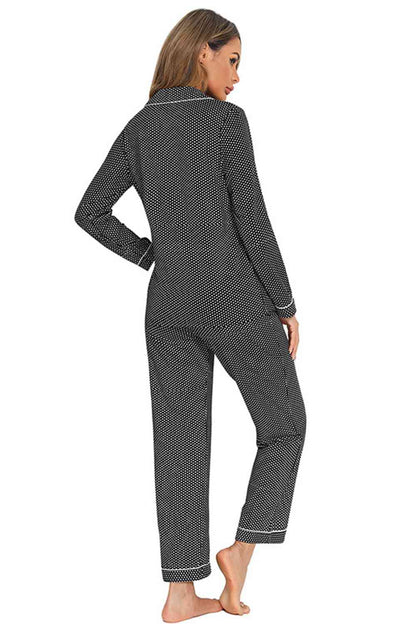 Collared Neck Loungewear Set with Pocket - aurelia-clothing-8955