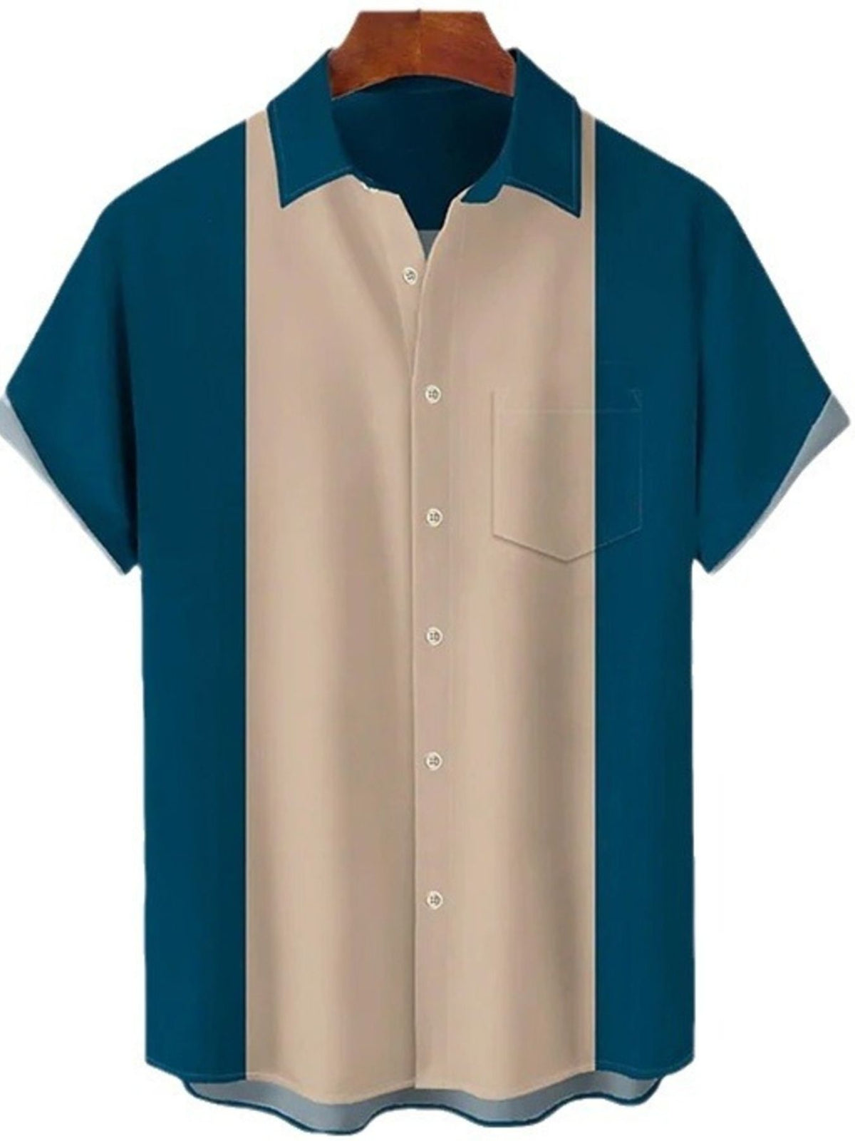 Color Block Short Sleeve Shirt Plus Size-Free Shipping - aurelia-clothing-8955