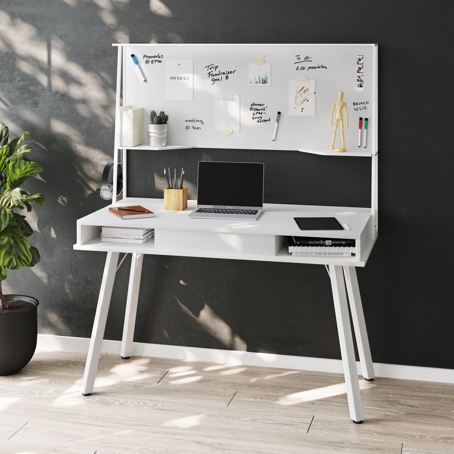 Computer Desk with Storage & Magnetic Dry Erase-Free Shipping - aurelia-clothing-8955