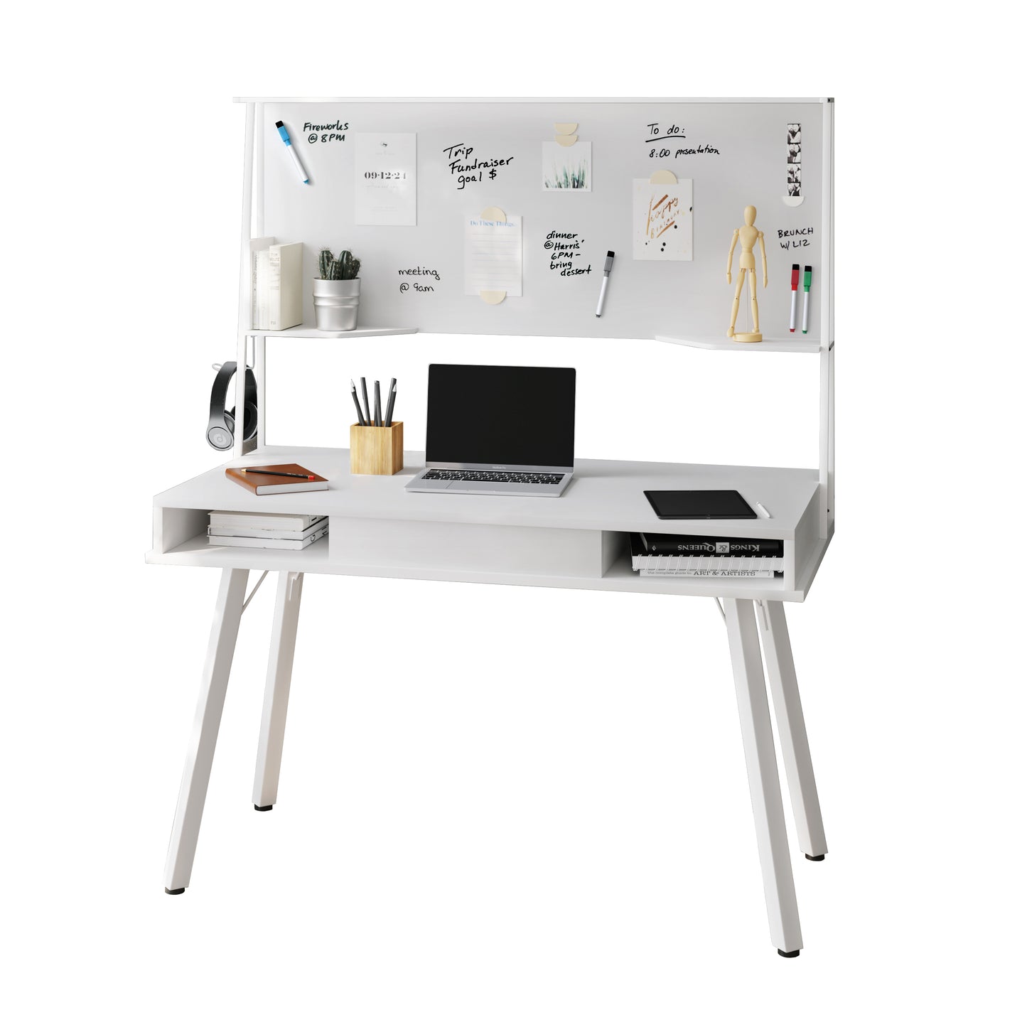 Computer Desk with Storage & Magnetic Dry Erase-Free Shipping - aurelia-clothing-8955