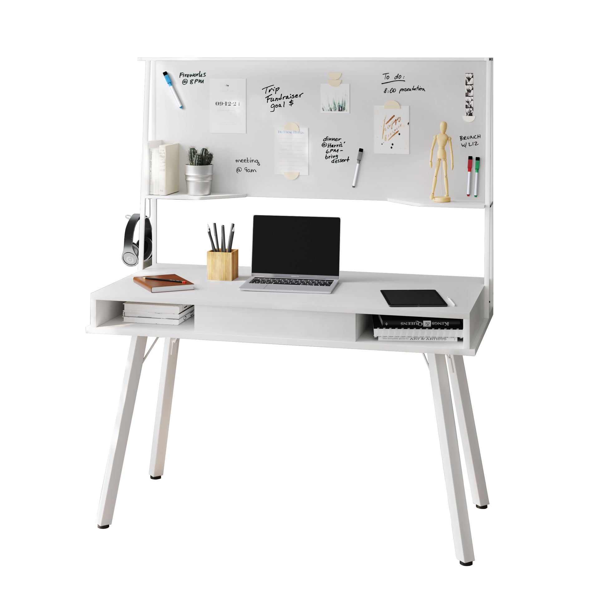 Computer Desk with Storage & Magnetic Dry Erase-Free Shipping - aurelia-clothing-8955