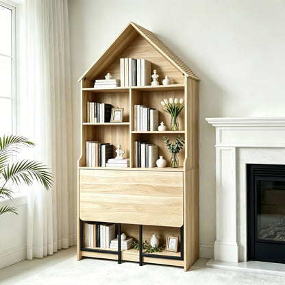 Convertible Hideaway Desk to Bookshelf-Free Shipping - aurelia-clothing-8955