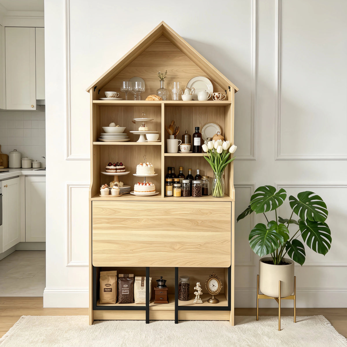 Convertible Hideaway Desk to Bookshelf-Free Shipping - aurelia-clothing-8955