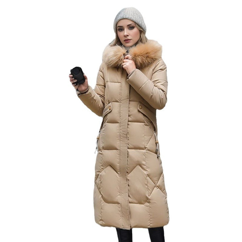 Cotton padded clothes womens middle and long style, slim fit, knee length cotton padded clothes, - Free Shipping - aurelia-clothing-8955