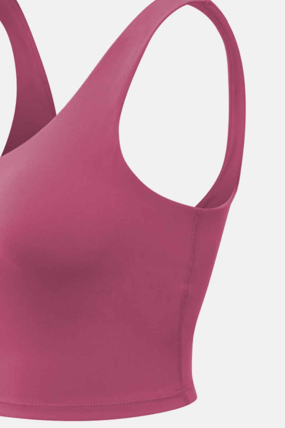 Cropped Scoop Neck Active Tank Top - Free Shipping