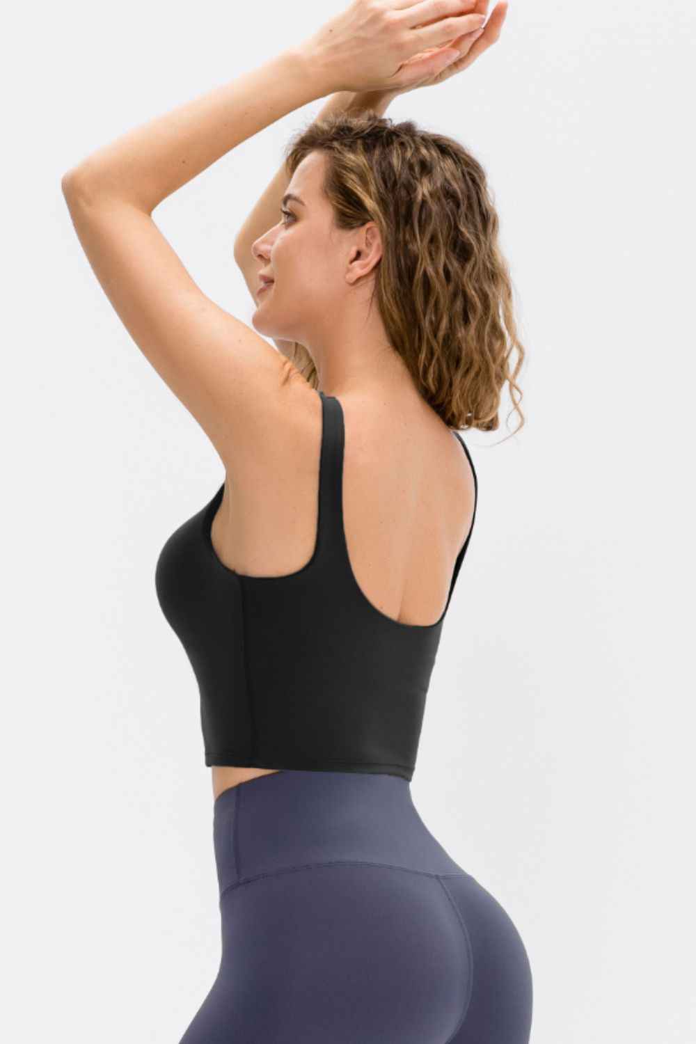 Cropped Scoop Neck Active Tank Top - Free Shipping - aurelia-clothing-8955