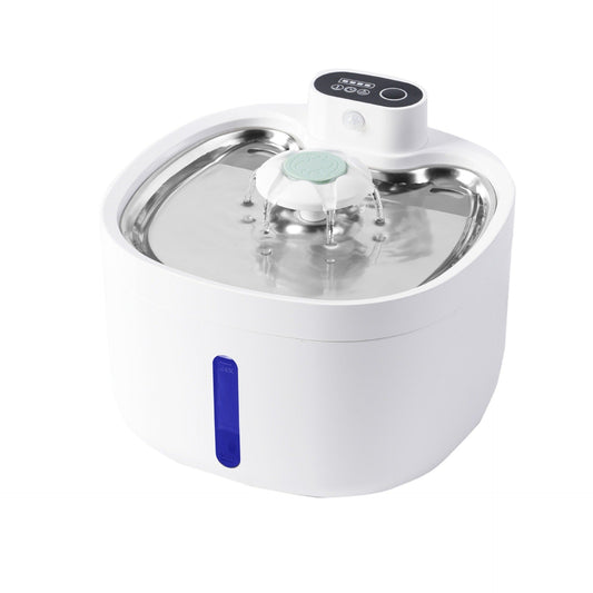 Cross border new pet intelligent water dispenser food grade stainless steel wireless range flowing water dispenser for cats - Free Shipping - aurelia-clothing-8955