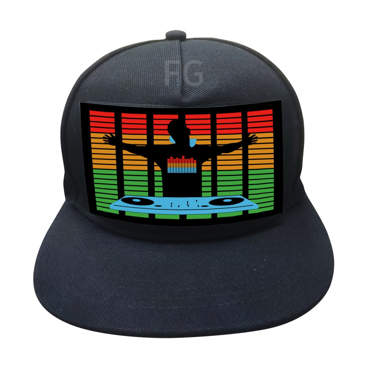 Custom Trucker Sound Activated LED Hat Flashing Light Up Party Hats Voice Activated EL Panel Cap - Free Shipping - aurelia-clothing-8955