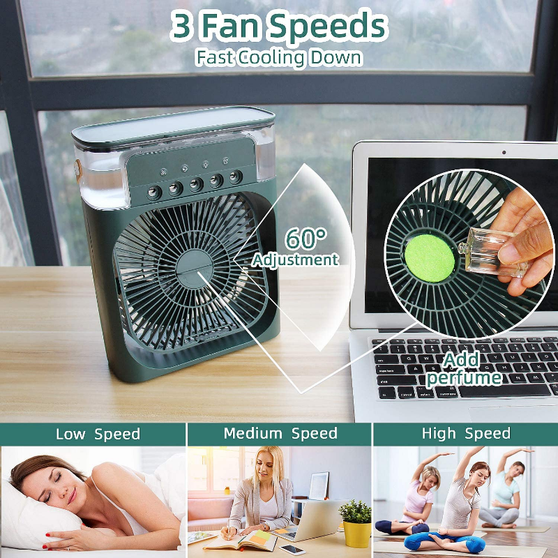 Desktop Electric Fan Air Cooler Water Cooling Spray Fan Portable Air Conditioner USB Humidification Fan Mini Air Humidifier - Free Shipping - aurelia-clothing-8955