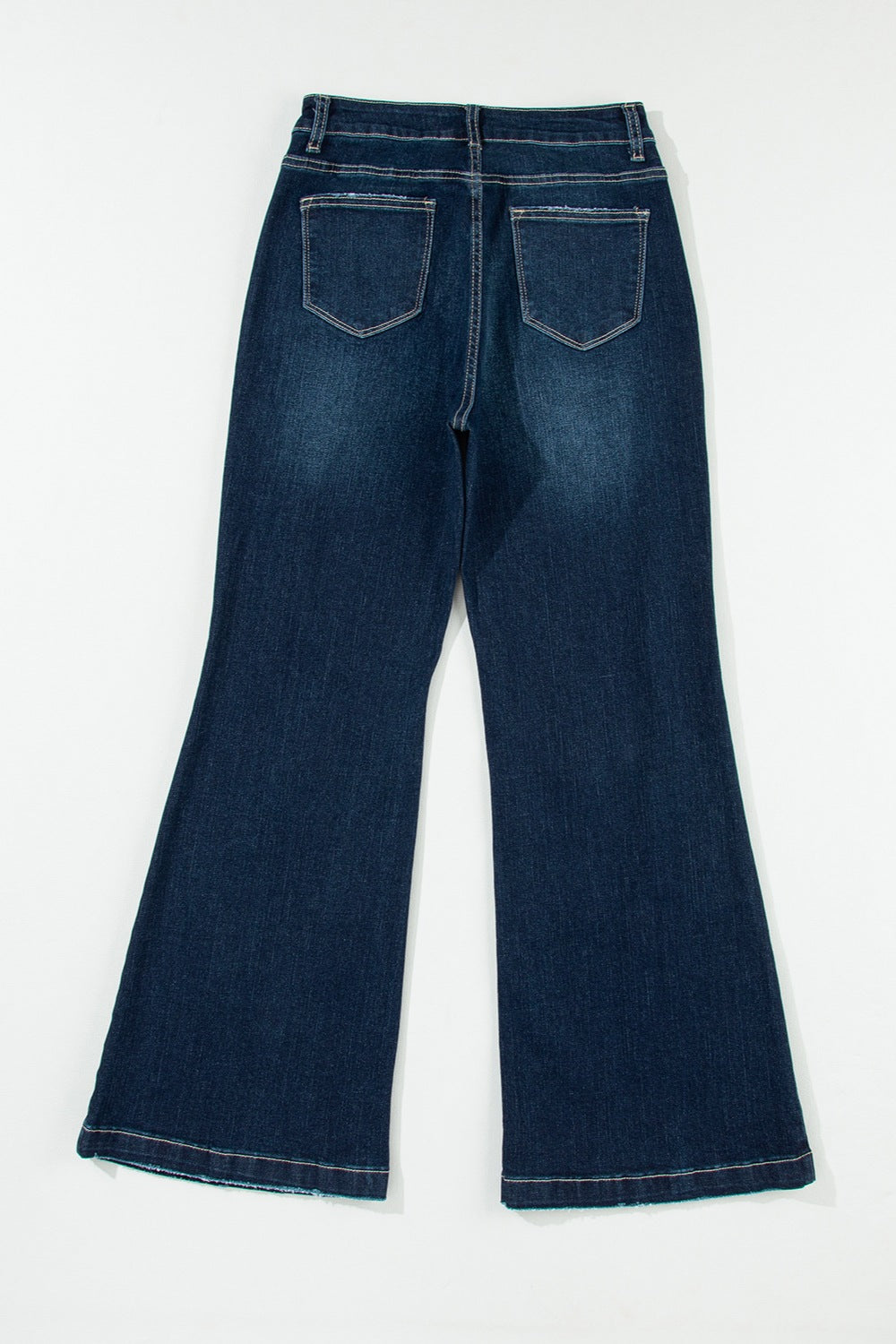 Distressed Wide Leg Jeans with Pockets - aurelia-clothing-8955